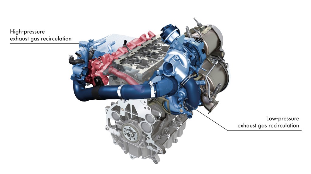 I sistemi di aspirazione e scarico del quattro cilindri Volkswagen da 2000 cc