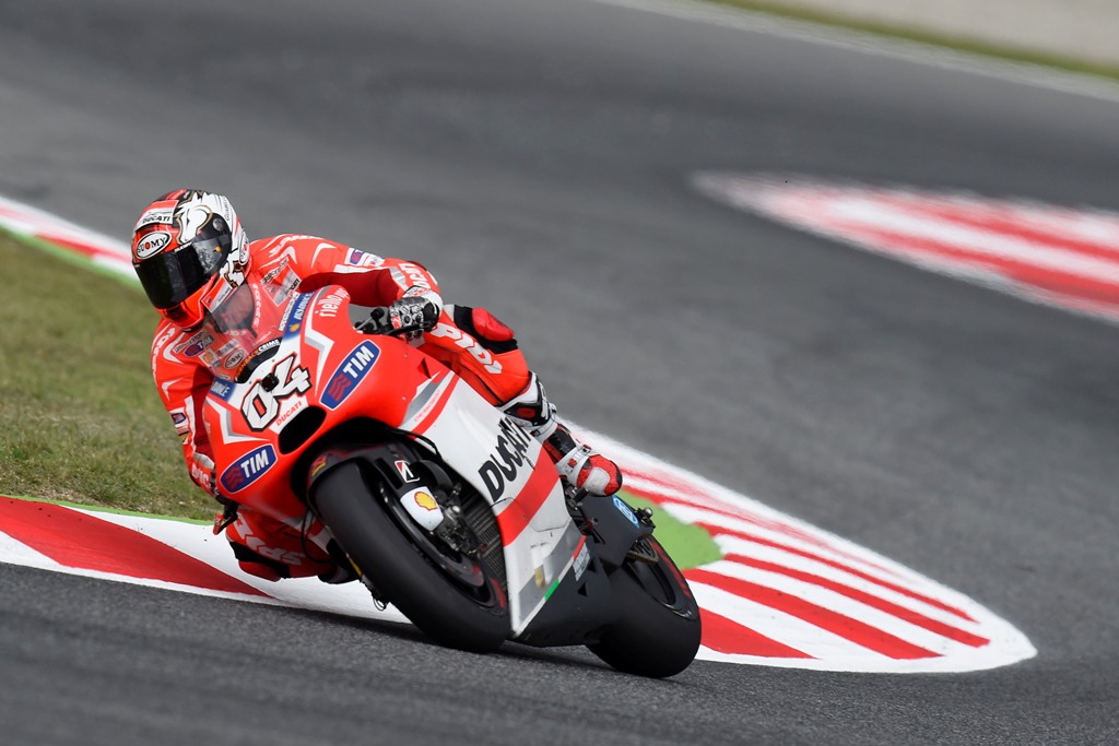 Andrea Dovizioso nei test IRTA di ieri