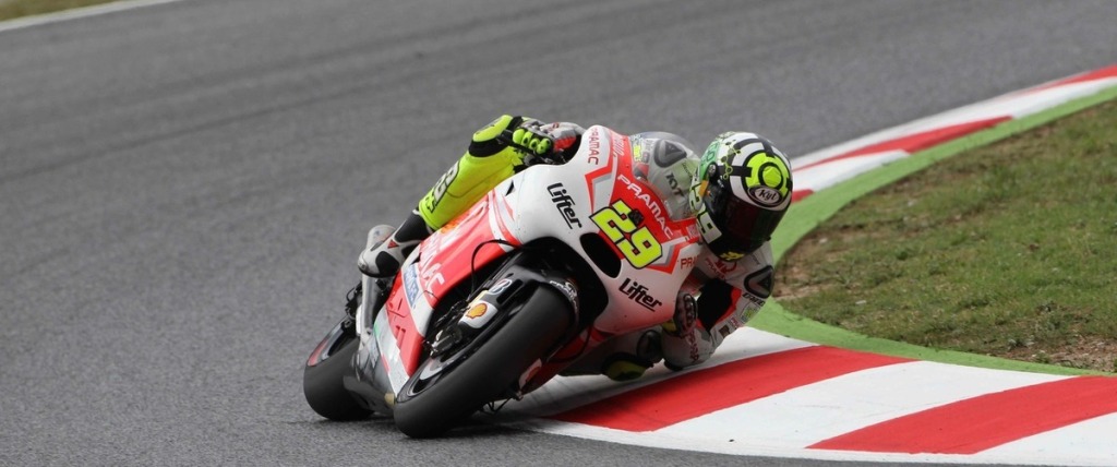 Andrea Iannone ieri al GP Catalunya