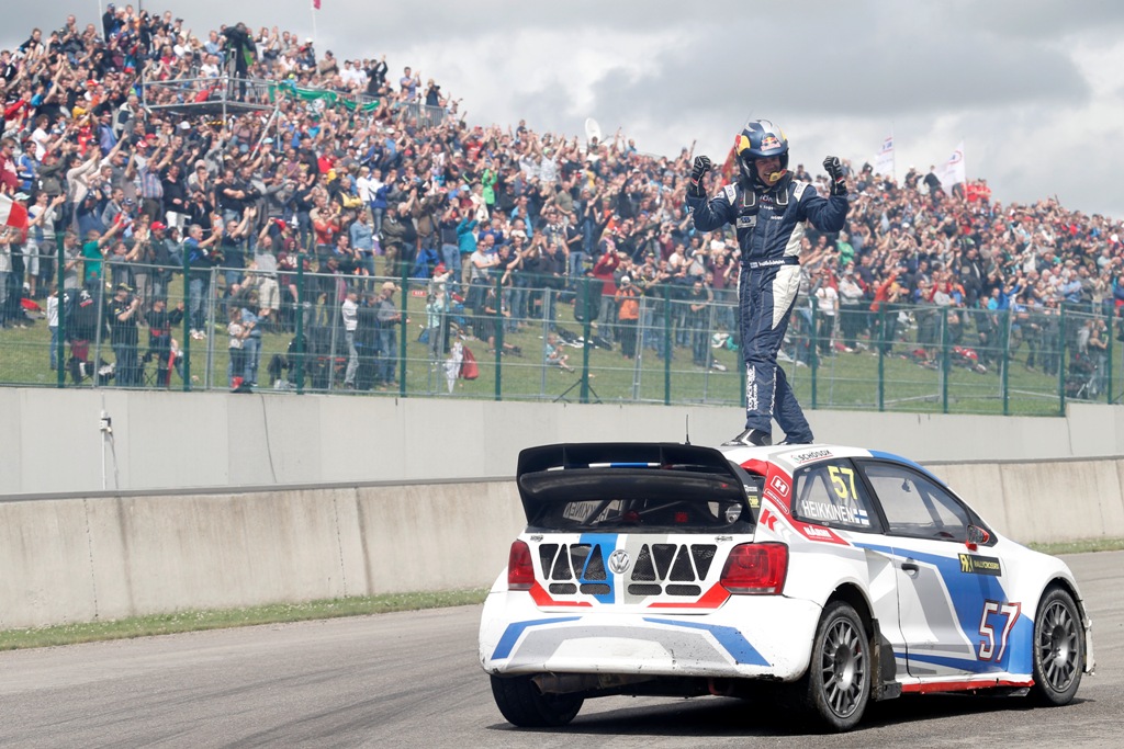 Topi Heikkinen, vincitore in Belgio della sesta prova WRX