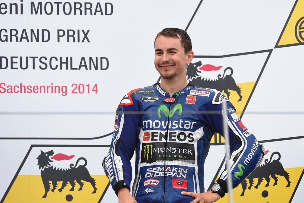 Finalmente Jorge Lorenzo di nuovo sul podio in Germania