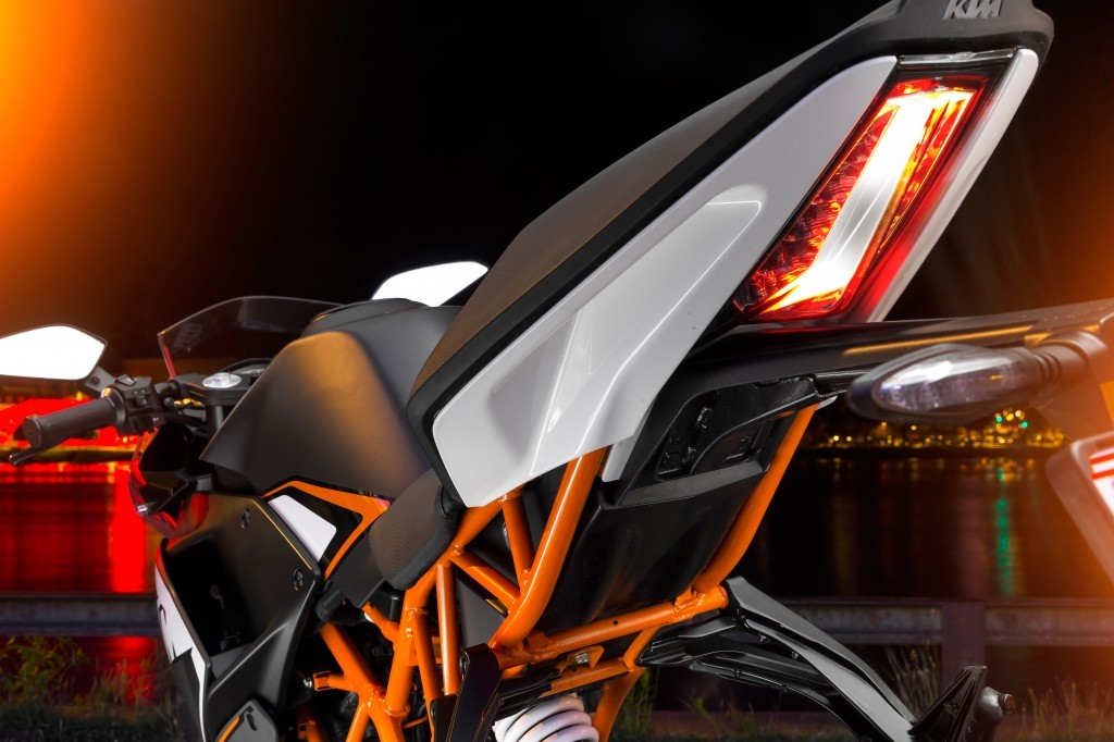 Un dettaglio della nuova KTM RC 125, la parte posteriore