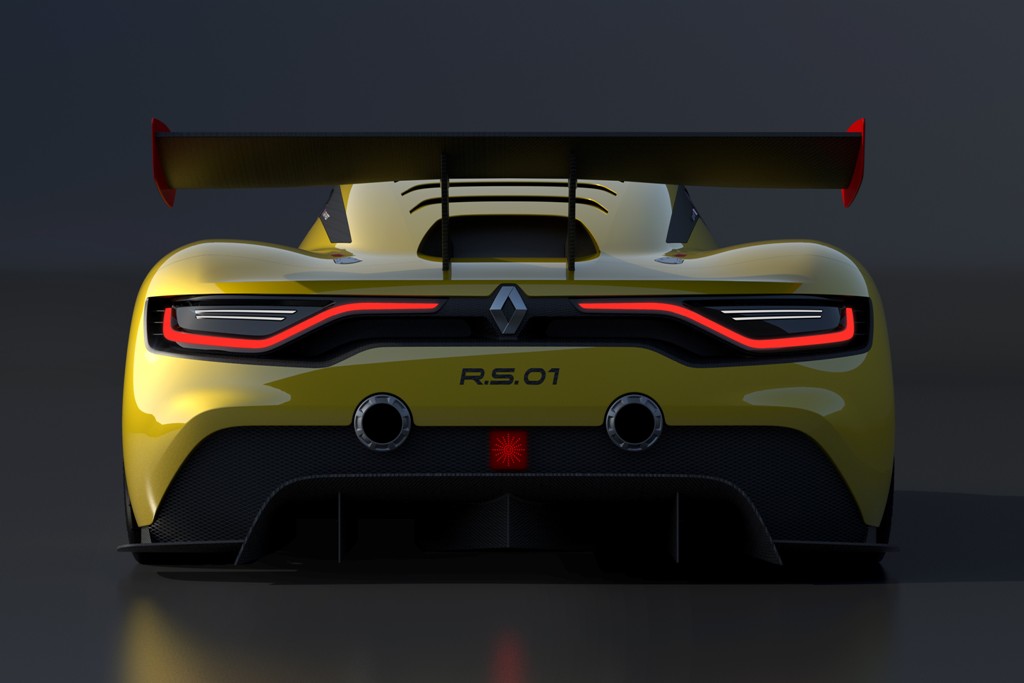 Renault RS 01, alettone mobile ed estrattori posteriori