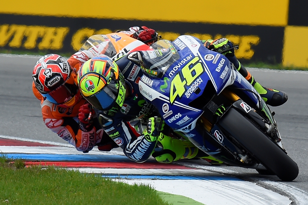 Valentino Rossi terzo a Brno 2014, duello con Marquez