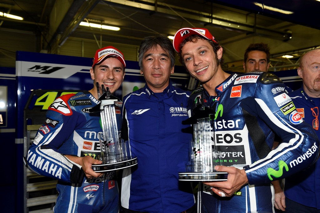 MotoGP 2014: Jorge Lorenzo e Valentino Rossi, podio Brno 2014 Repubblica Ceca