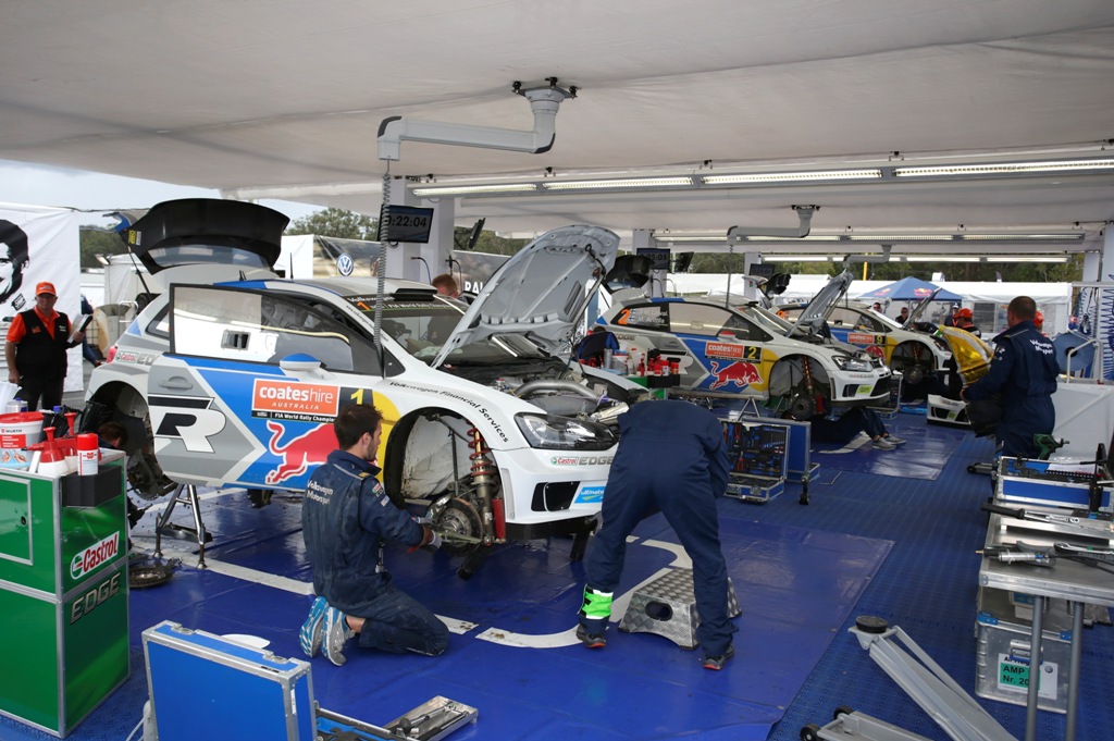 WRC 2014, Rally Australia, il box Volkswagen