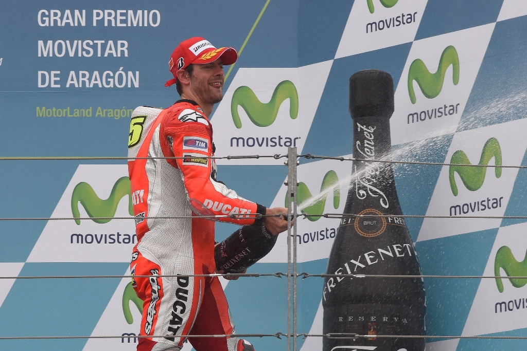 MotoGP 2014, Aragon: Cal terzo sul podio spagnolo, un grande risultato per lui