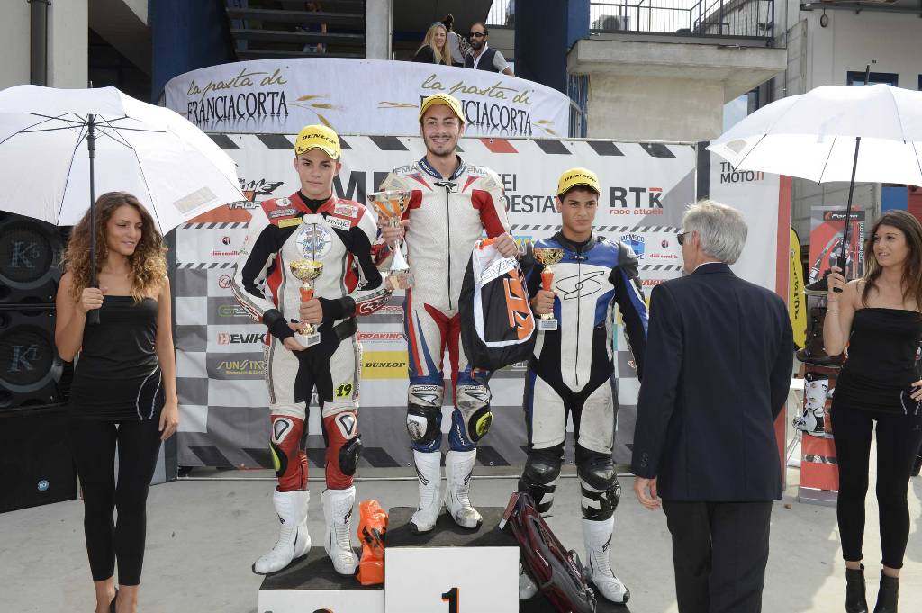 Duke Trophy 2014: podio Round 4 con Arioni, Costantino e Ruju