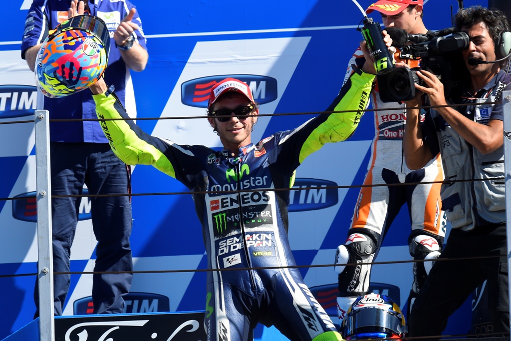 MotoGP 2014, Misano: Rossi sul podio davanti ai suoi tifosi di sempre