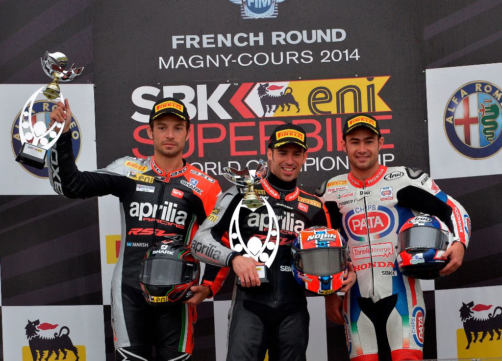 ApriliaRacing 2014. SBK, doppietta per Guintoli e Marco Melandri