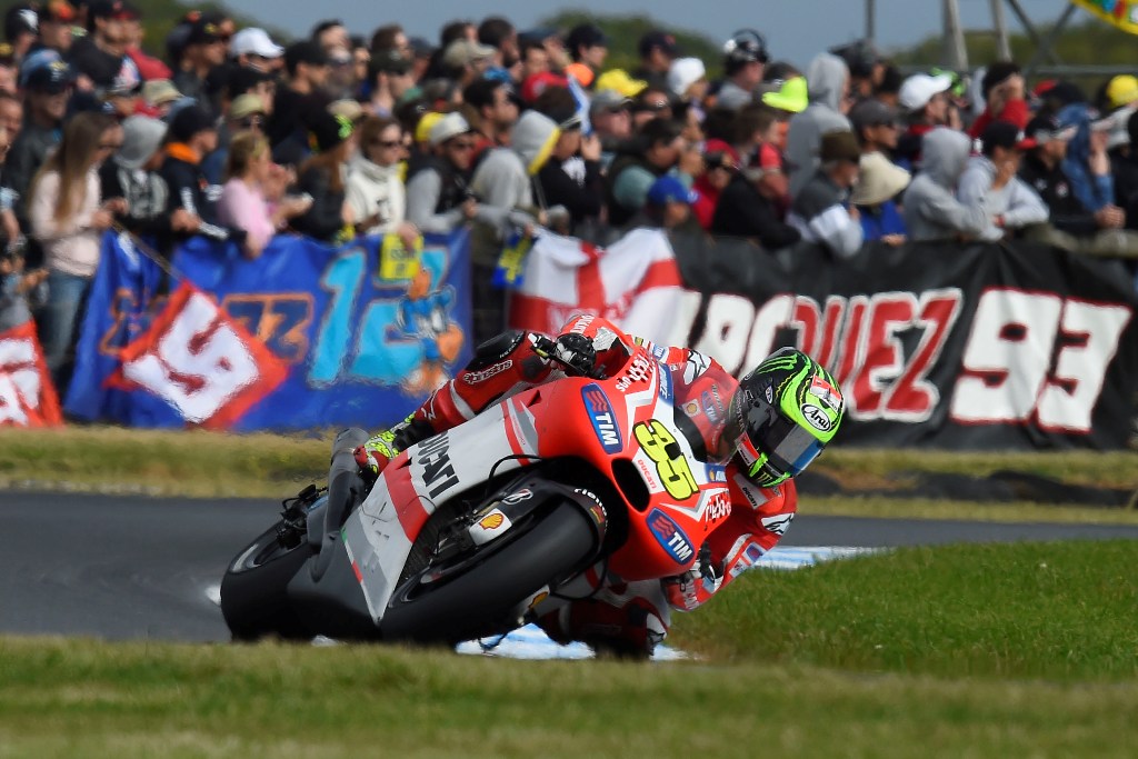 MotoGP 2014: Ducati, GP14, Cal Crutchlow caduto all'ultimo giro