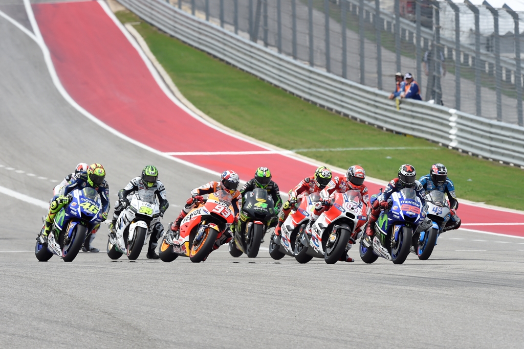 MotoGP 2015, la partenza della gara in Texas/Austin
