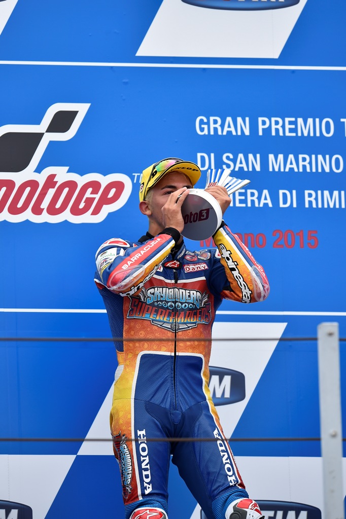 Moto3, Bastianini il podio di Misano, il primo!
