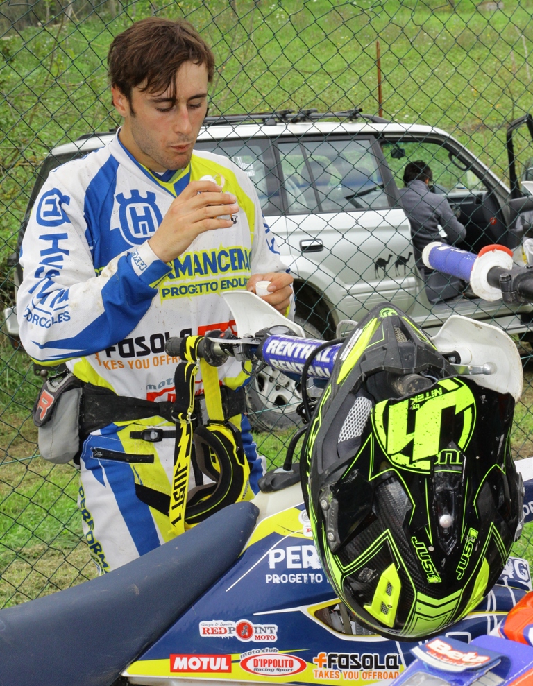 andrea giubettini al C.O. di Colle di Tora, progetto enduro 2016