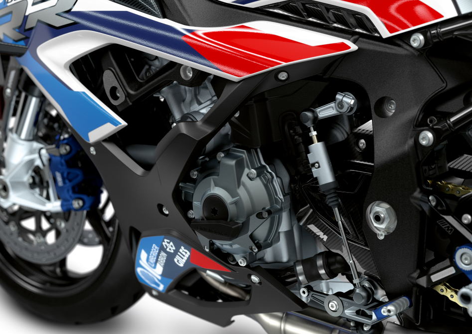 BMW motorrad, nuova BMW M 1000 RR, appendici aerodinamiche M 1000RR, BMW ShiftCam, fibra di carbonio appendiic BMW,